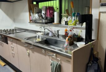 台所扉・引き出しダイノックシート張り工事/筑紫野/リフォーム